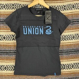Philadelphia Union The Wild Collective Mens Black Mesh T-Shirt MLS NWT Size S